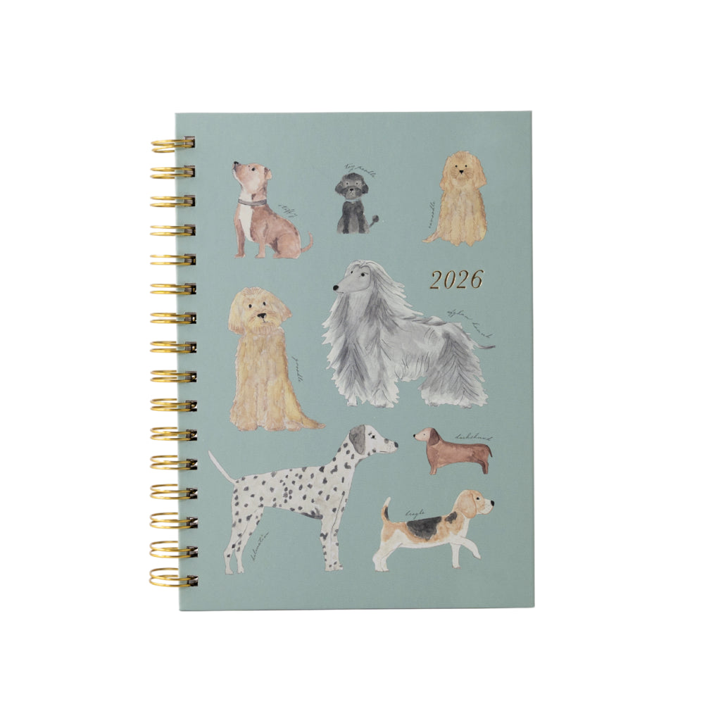 2026 A5 Weekly Spiral Diary - Dog Lover